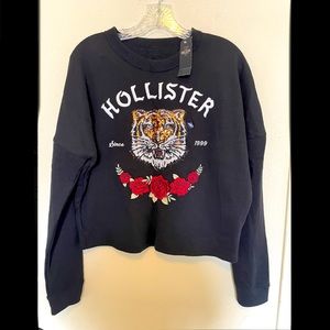 Hollister Sequin & Embroidered sweatshirt